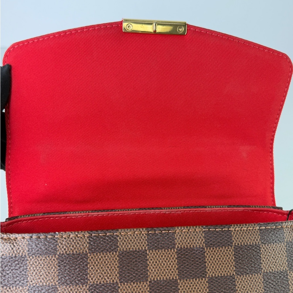 Authentic Louis Vuitton Damier Ebene Checker Brown Croisette Crossbody Bag & COA - Picture 11 of 15